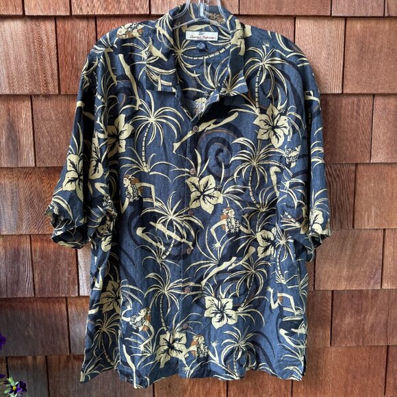 VTG Tommy Bahama Hawaiian Print Short Sleeve Button Camp Shirt in Men's X-Large - Picture 1 of 11